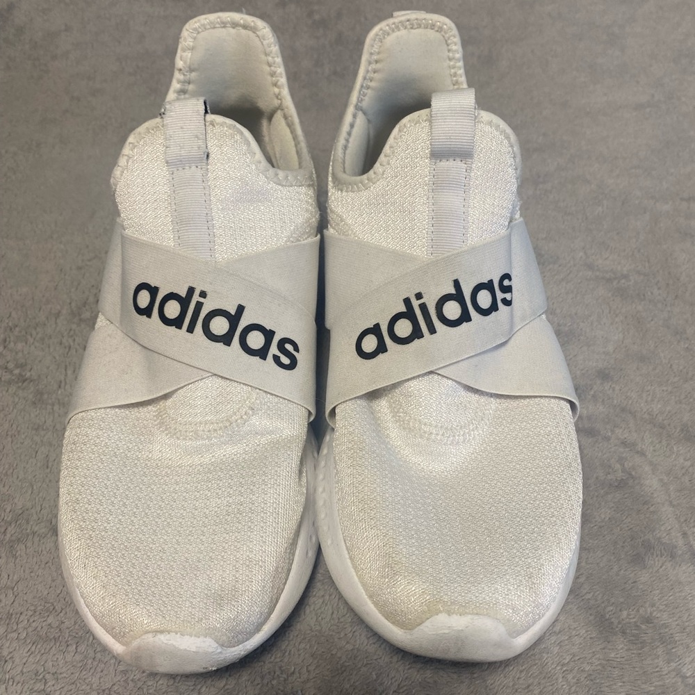 Adidas White Puremotion Slip Ons Size 9.5